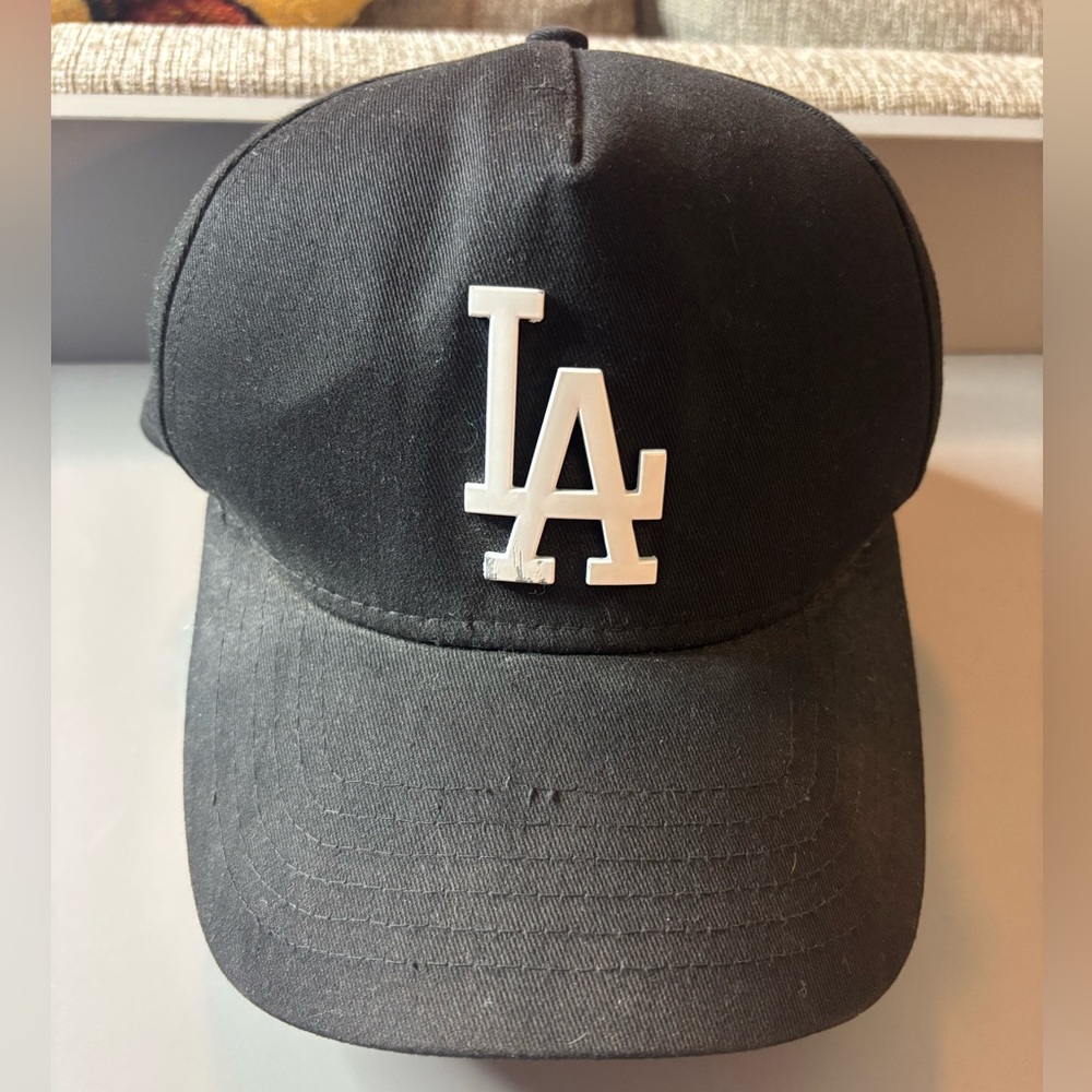 New Era Black LA Cap 100% Cotton Champions Dodgers Los Angeles MLB Sporty